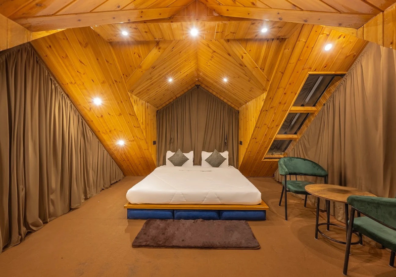 Elegant bedroom suite in the duplex cottage
