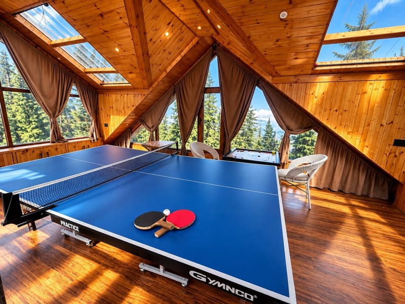 Family playing carrom board indoors at the resort